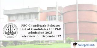 PEC Chandigarh Releases List of Candidates for PhD Admission 2025; Interview on December 12